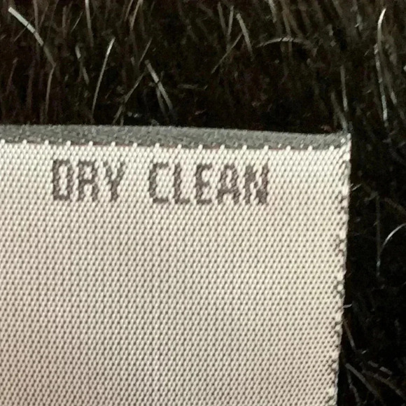 CAROLE LITTLE Boiled Wool Full Zip Faux Fur Collar Sweater Jacket M * Flaw - Picture 8 of 13